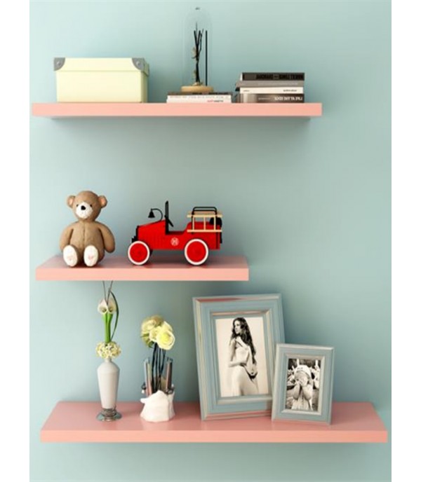 3Pcs Wall Shelves Set Simple Style Home Book Shelves Sundries Holder Home Wall Decor