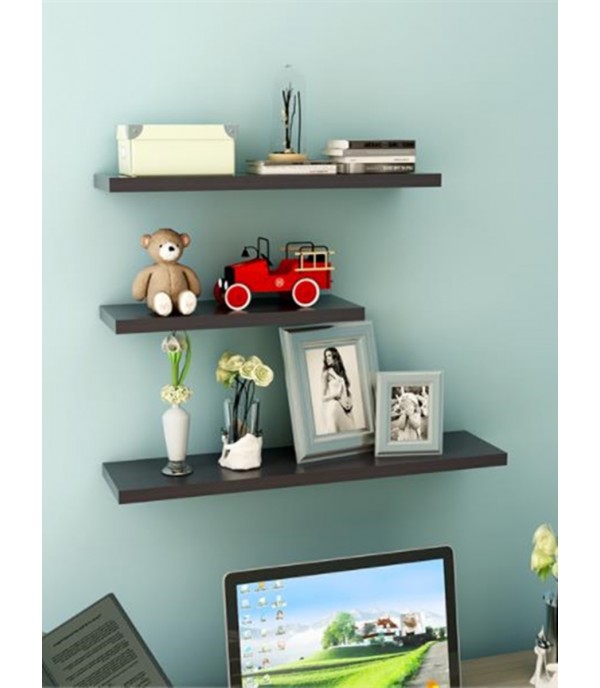 3Pcs Wall Shelves Set Simple Style Home Book Shelves Sundries Holder Home Wall Decor