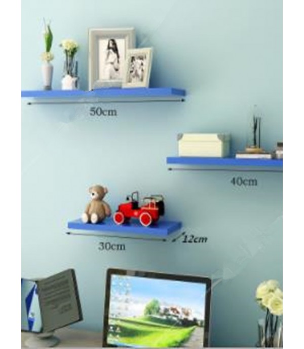 3Pcs Wall Shelves Set Simple Style Home Book Shelves Sundries Holder Home Wall Decor