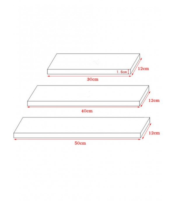 3Pcs Wall Shelves Set Simple Style Home Book Shelves Sundries Holder Home Wall Decor