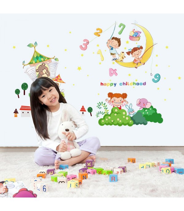 One Piece Wall Sticker Cute Cartoon Pattern Wallpaper