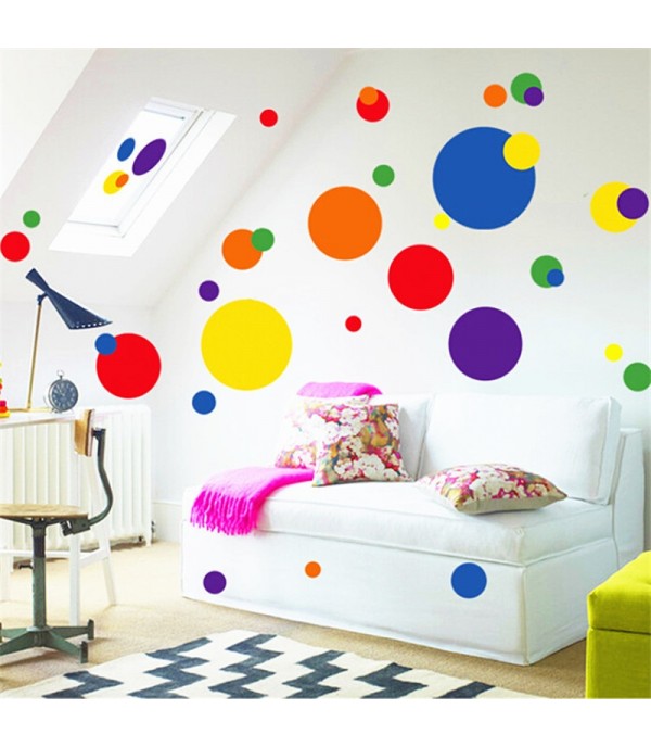 Wall Sticker Dotted Pattern Living Room Background Wall Decoration