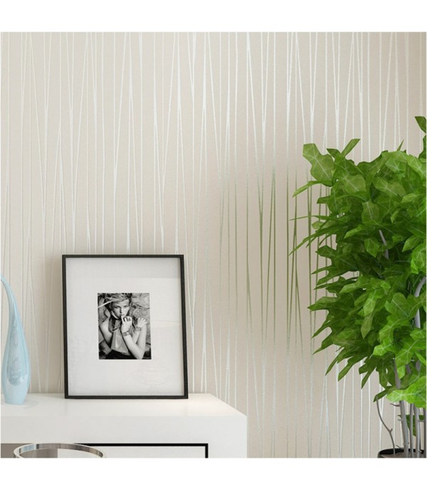 Wall Paper Simple Modern Style Striped Decoration Non-Self-Adhesive Wall Decor