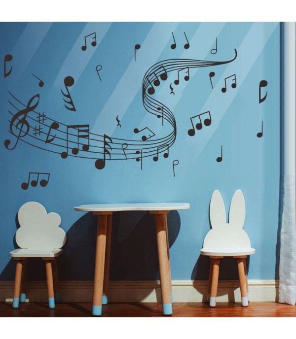 1Pc Wall Sticker Simple Note Pattern Creative Hand Painted Wall Decoratiion