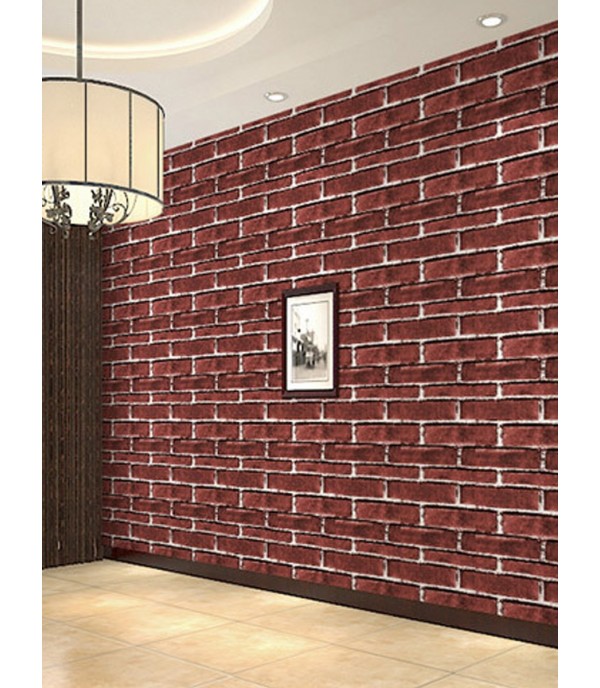 Wall Sticker 1 Piece Brick Pattern Simple Wall Decoration