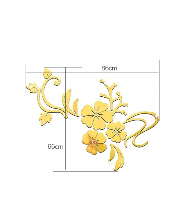 Wall Sticker 3D Flower Creative Living Room Mirror Wall Sticker