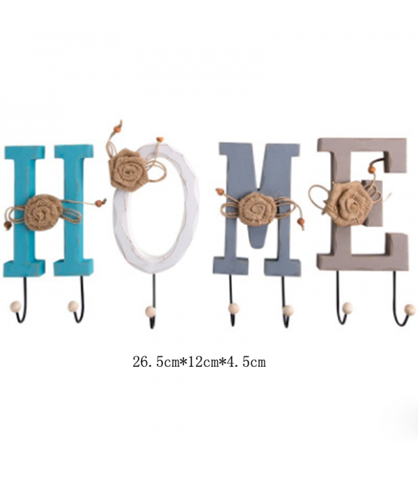 Creative Letter LOVE/HOME Wall Hooks Combo Hat Clothes Keys Hanger Wall Decor