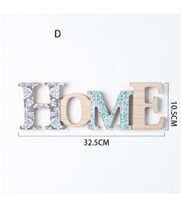 One Piece Wall Decor Letter Wooden Simple Bedroom Home Wall Accessory