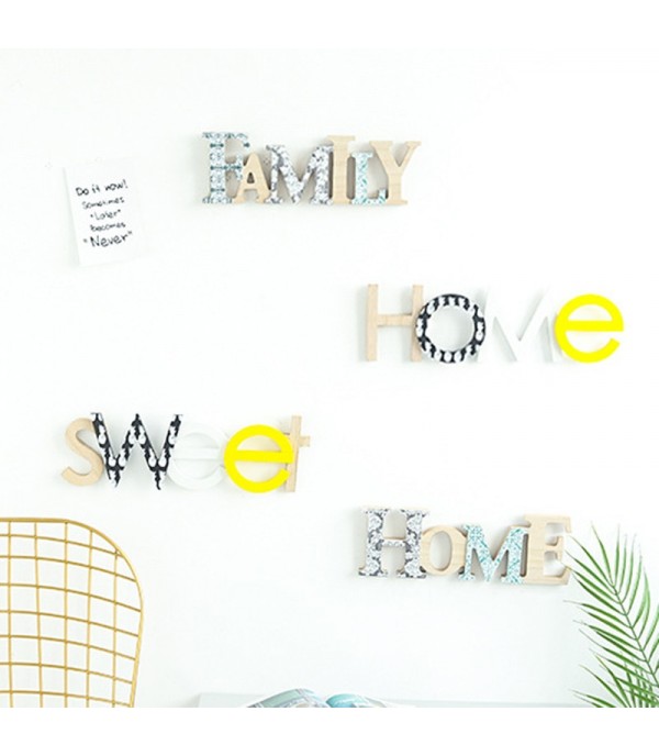 One Piece Wall Decor Letter Wooden Simple Bedroom Home Wall Accessory