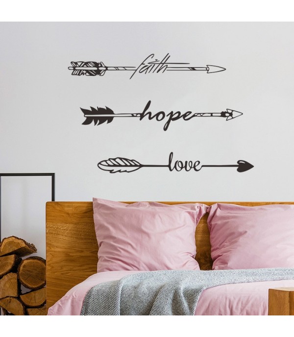 Wall Sticker Creative English Letters Arrow Pattern Wall Decoration