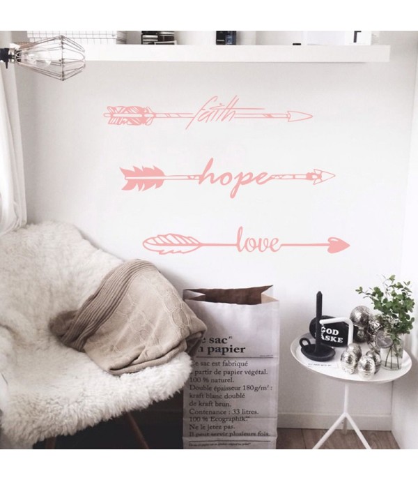 Wall Sticker Creative English Letters Arrow Pattern Wall Decoration