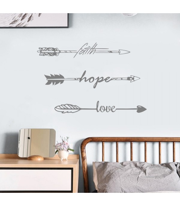 Wall Sticker Creative English Letters Arrow Pattern Wall Decoration