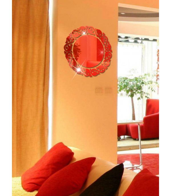 Wall Mirror Sticker Creative Solid Delicate Waterproof Wall Decor