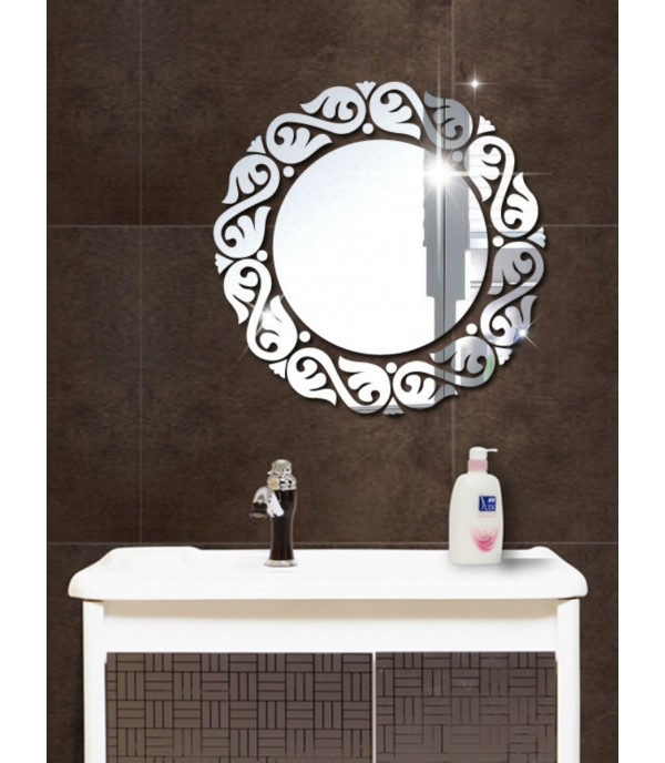 Wall Mirror Sticker Creative Solid Delicate Waterproof Wall Decor