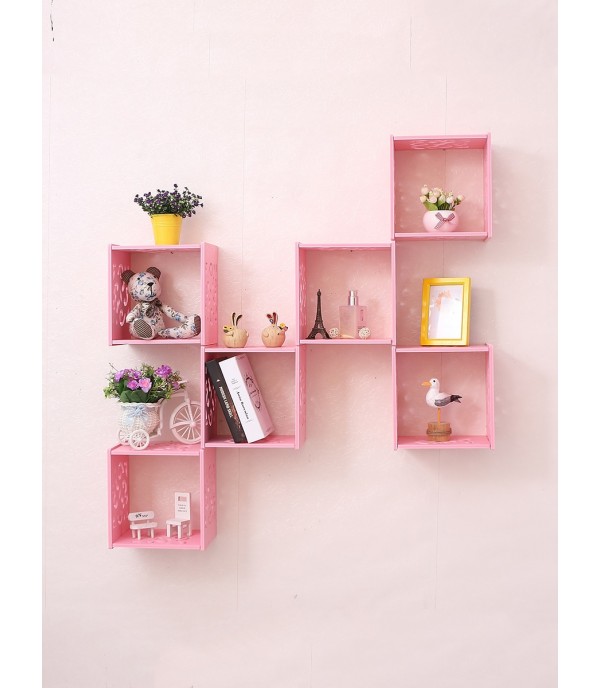 One PCS Pink Novel Carve Pattern Hanging Storage Organizer