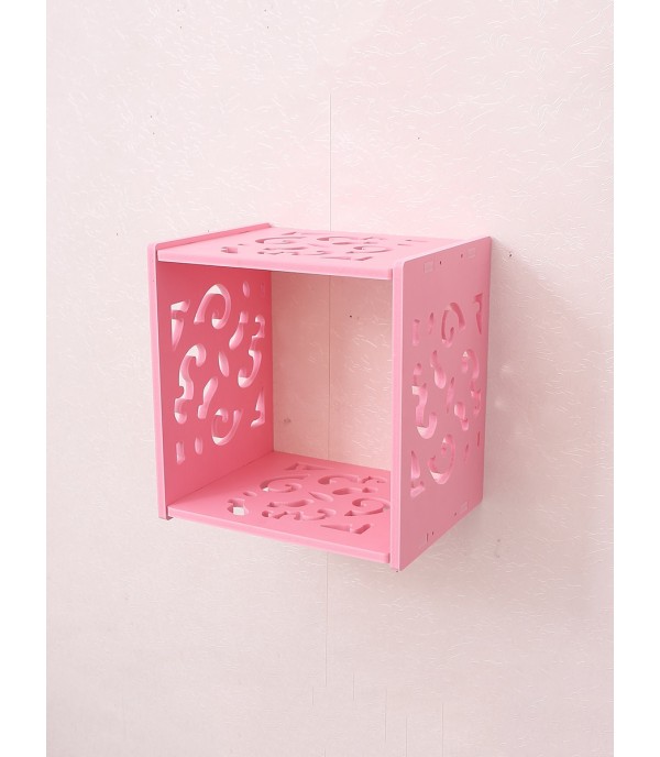 One PCS Pink Novel Carve Pattern Hanging Storage Organizer