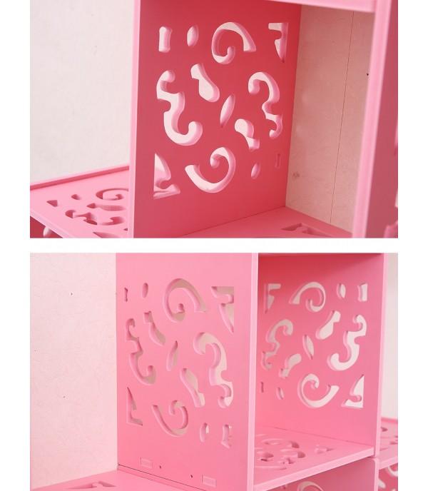 One PCS Pink Novel Carve Pattern Hanging Storage Organizer