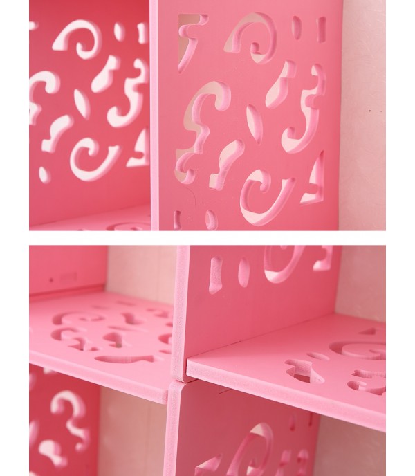 One PCS Pink Novel Carve Pattern Hanging Storage Organizer