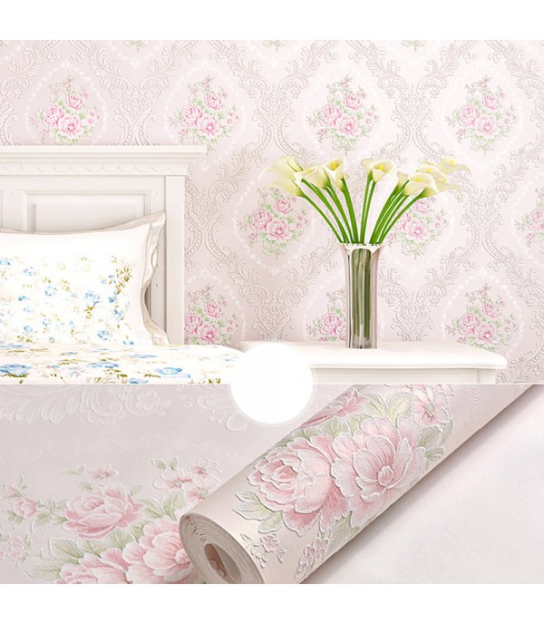 Living Room Wall Sticker European Style Flower Pattern Waterproof Self-Adhesive Wall Sticker