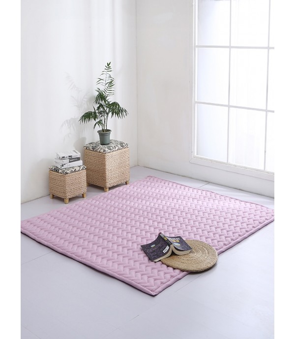 Floor Rug Simple Solid Plaids Pattern Comfy Antiskidding Home Door Mat