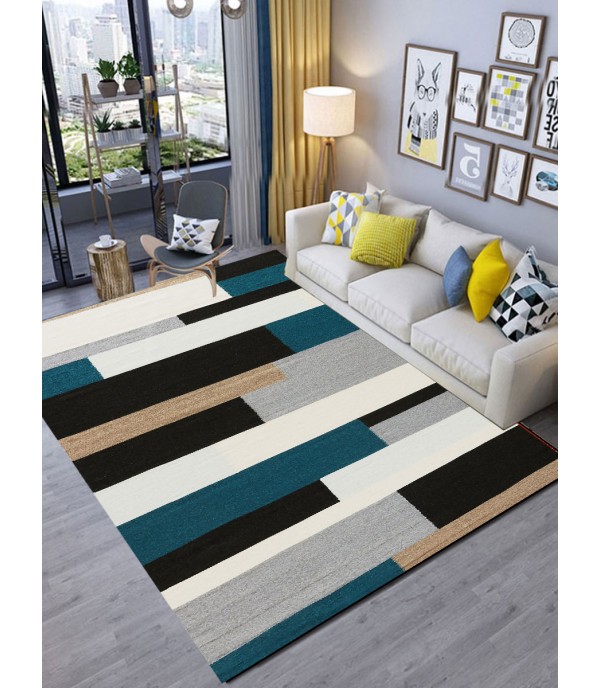 Simple Modern Style Floor Carpet Fashion Color Patchwork Living Room Bedroom Doorway Mat