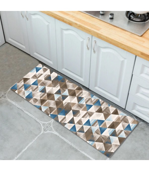 1Pc Rug Geometric Print Retangle Soft Anti-Skidding Durable Rug