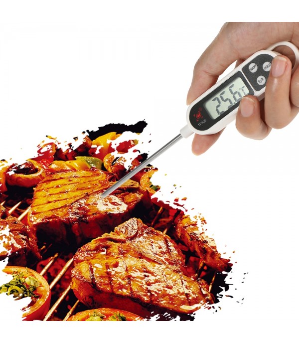 LCD Digital Mini Thermometer Probe -50°C~300°C BBQ Meat Food Cooking Temperature Tester °C/°F Data H