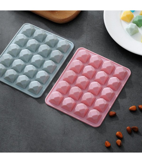 1Pc Diamond DIY Silicone Ice Cream Mold Popsicle Molds Ice Pop Stick Ice Cream Lolly Maker Tool