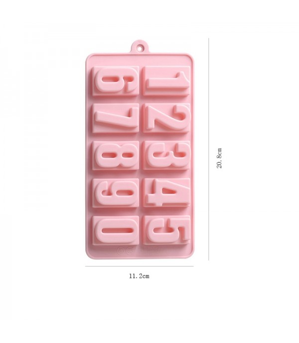 1Pc Numbers DIY Silicone Ice Cream Mold Popsicle Mold Ice Pop Stick Ice Cream Lolly Maker Tool