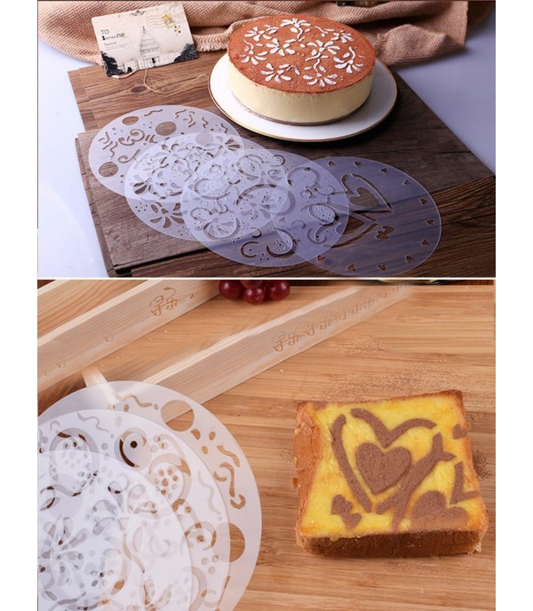 20 Pcs Cake Transfer Moulds Set Cute Durable Coffee Drawing Models