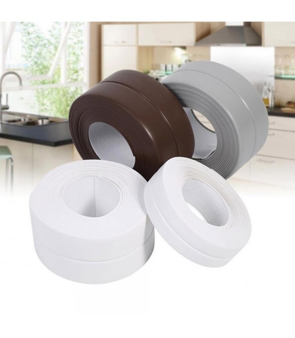 H523 Self Adhesive Bath Wall Sealing Strip Sink Basin Edge Trim Kitchen Tool Moisture-proof Anti-mildew Protection Paste