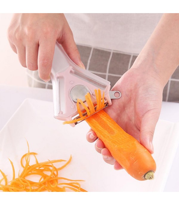 Portable 3 in 1 Fruit Peeler Multifunctional Washable Apple Peeler Three Blades Adjustable to Use Kitchen Peeling Tool