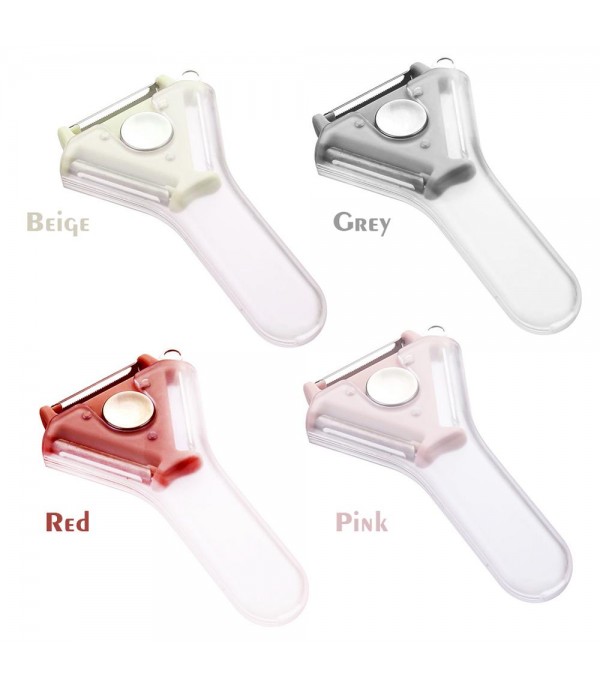 Portable 3 in 1 Fruit Peeler Multifunctional Washable Apple Peeler Three Blades Adjustable to Use Kitchen Peeling Tool