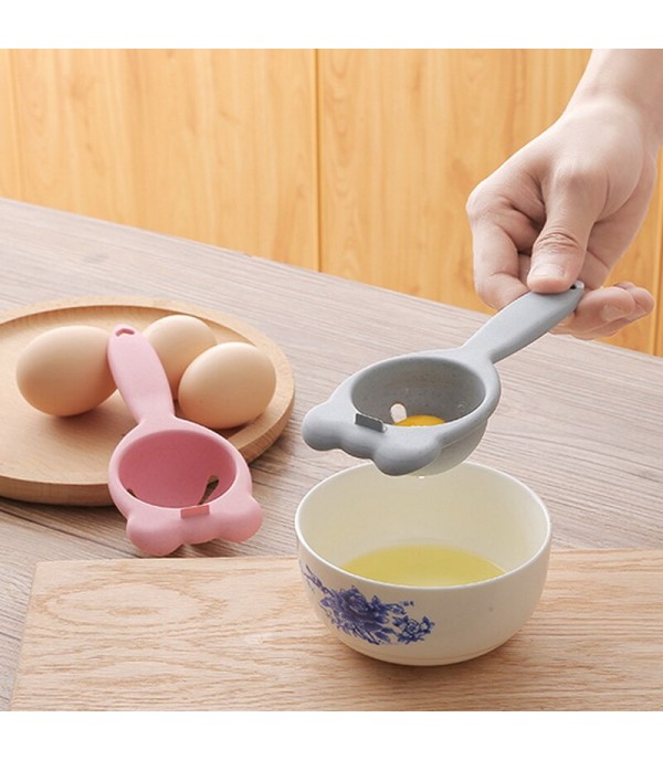 1Pc Wheat Straw Yolk Egg White Divider Long Handle Separating Device Baking Tool