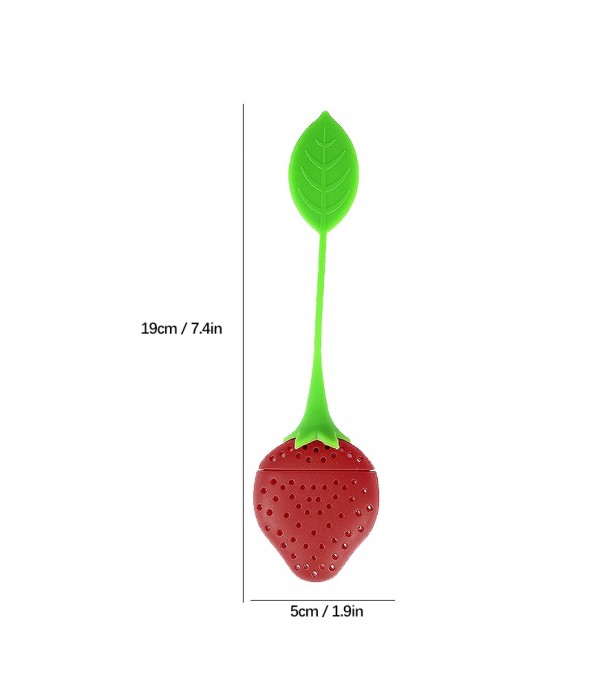 Silicone Tea Infuser Fruit Strawberry Shape Herbal Spices Leaf Strainer