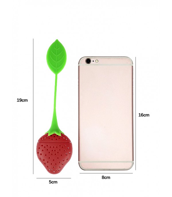 Silicone Tea Infuser Fruit Strawberry Shape Herbal Spices Leaf Strainer